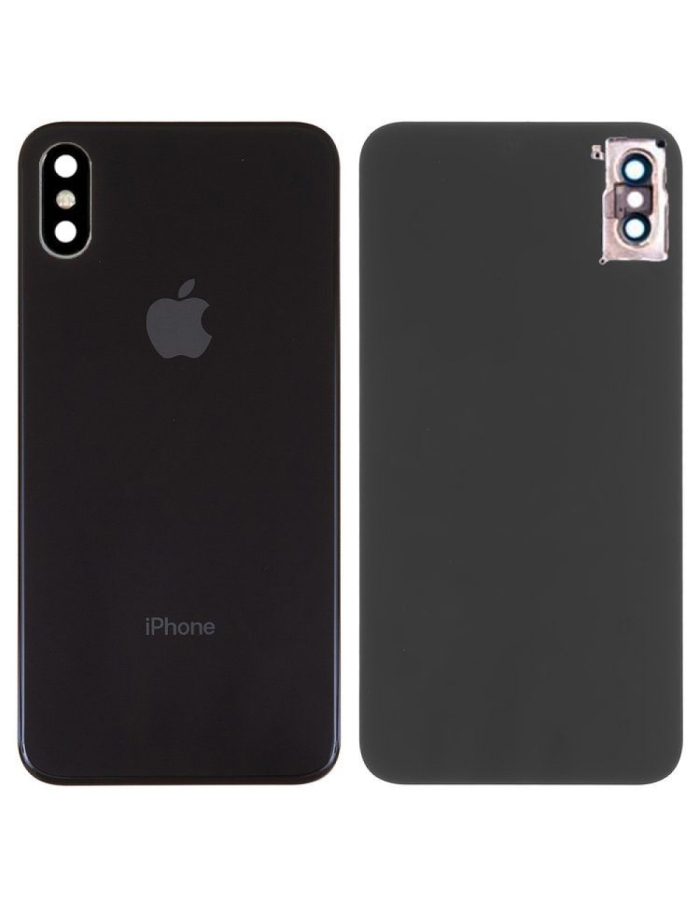 iPhone XS Max Pil Kapağı Arka Cam Kapak Tüm Renkler Siyah